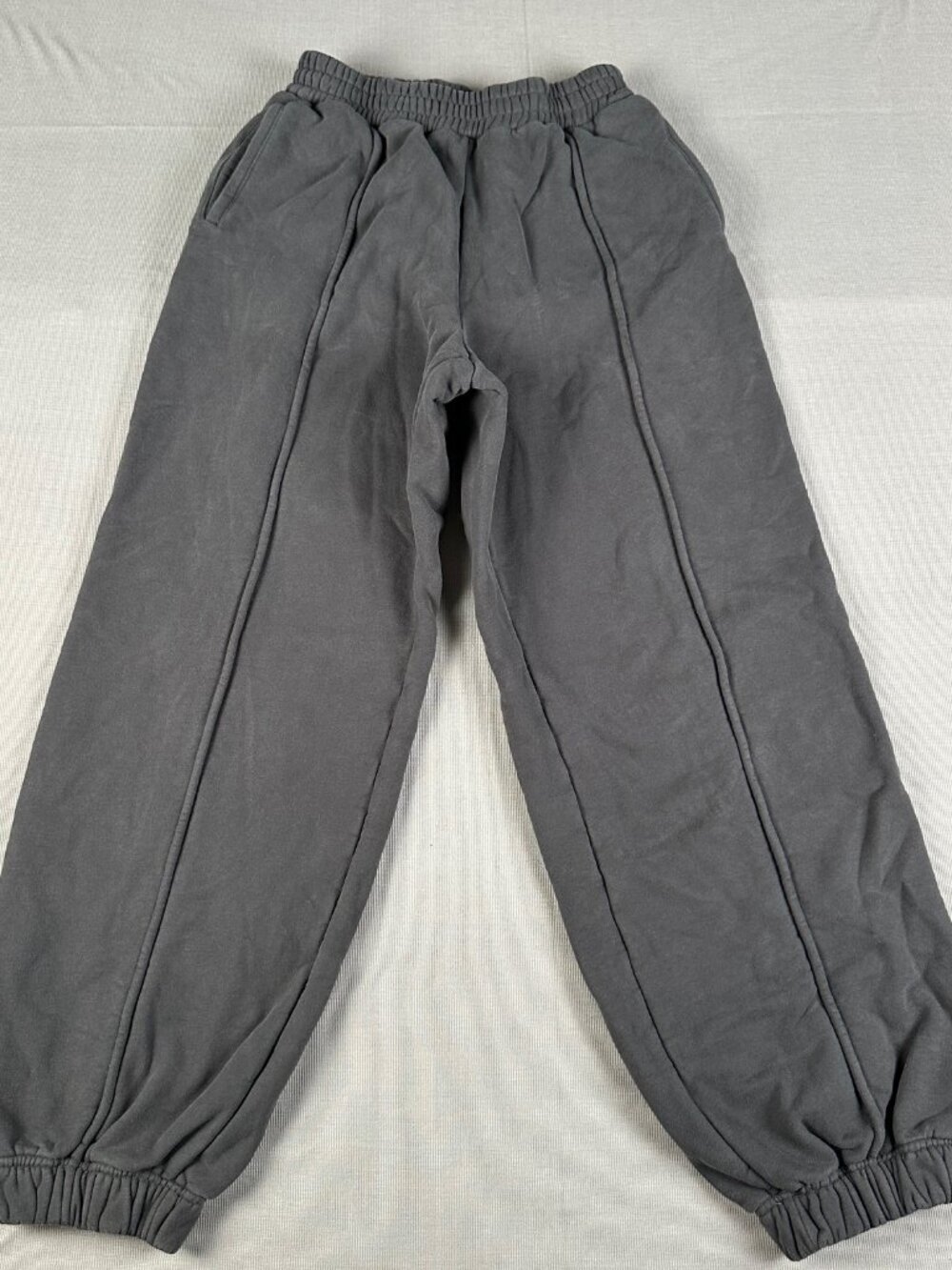 Gentle Herd’s Women's Cotton Front‑Seam Gray Jogger Sweatpants Large L